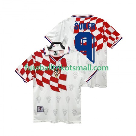 Fußballtrikots Kroatien BSUKER 9 Retro 1998 Kurzarm Heimtrikotsatz kaufen Fußballtrikots Kroatien BSUKER 9 Retro 1998 Kurzarm Heimtrikotsatz kaufen
